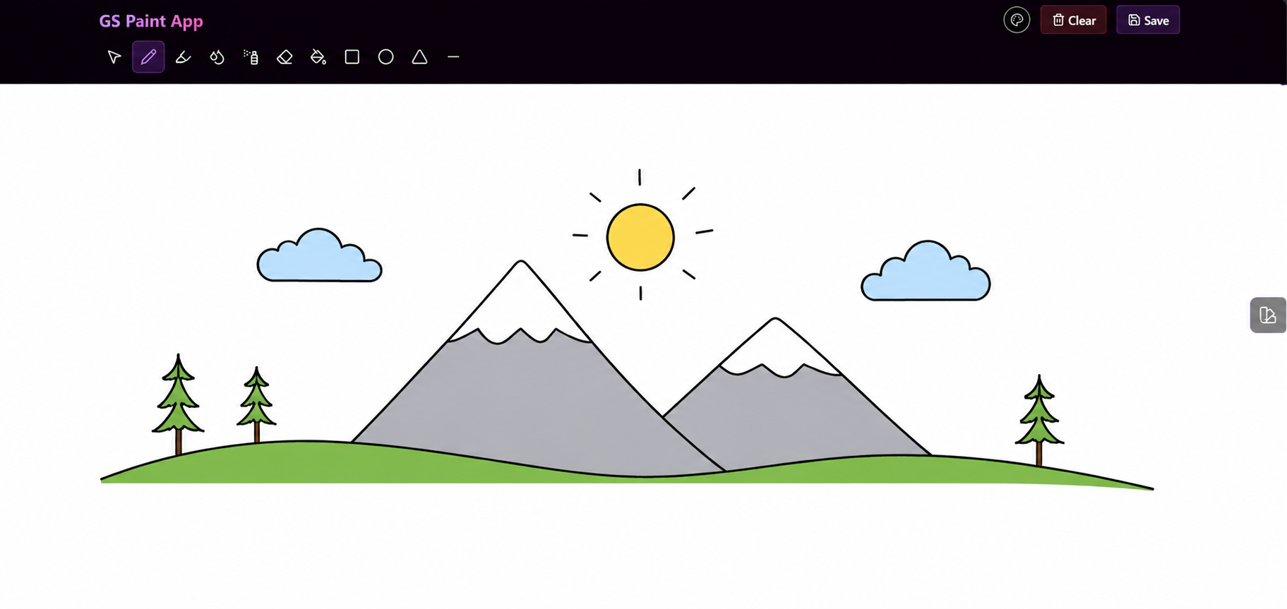 GS Paint Browser Painting App